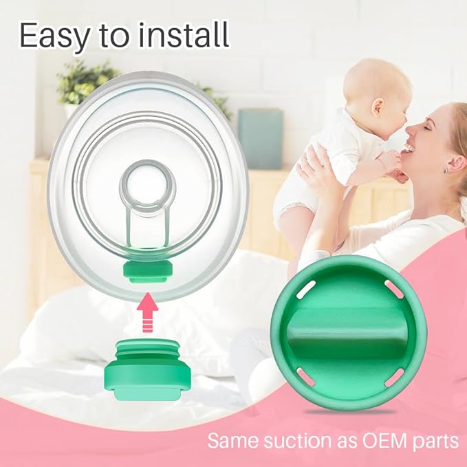 Tbuymax Duckbill Valves Compatible with Elvie Stride Pump Parts, 6 pc Food Grade Silicone Breast Feeding Valves, Not Original Stride Pump Parts