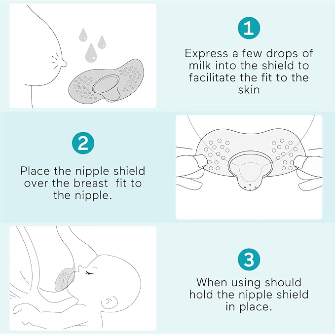 Paruu Contact Nipple Shields, Butterfly Breastfeeding Nipple Shields for Protecting Flat or Inverted Nipples, 100% Food-Grade Silicone, Made Without BPA/BPS, Include Carry Case (20mm)