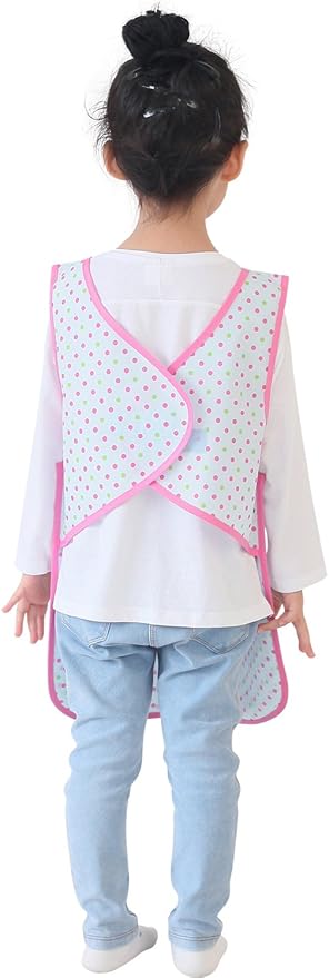 Kids Painting Apron – Waterproof Art Smock for Toddlers & Preschoolers, Messy Play, Baking, Crafts, Cooking, Mealtime