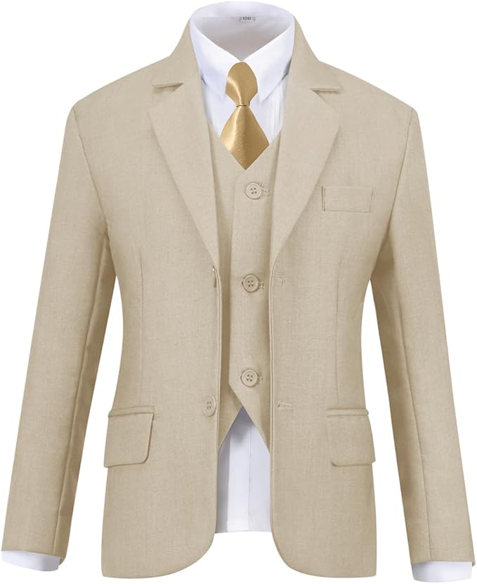Visaccy Boys Suits Slim Fit Dress Clothes Ring Bearer Outfit
