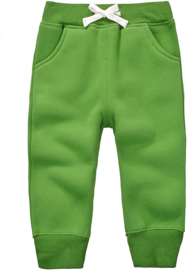CuteOn Unisex Toddler Jogger Pants Kids Cotton Elastic Waist Winter Baby Sweatpants Pants 1-5Years