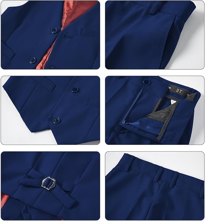 Boys Vest Set Formal Dress Suits Wedding Outfit Dresswear