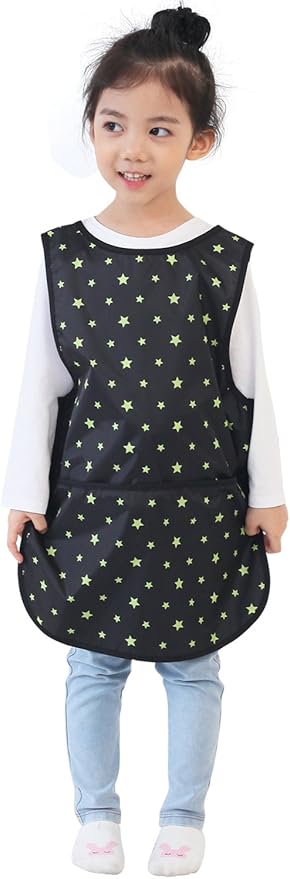 Kids Painting Apron – Waterproof Art Smock for Toddlers & Preschoolers, Messy Play, Baking, Crafts, Cooking, Mealtime