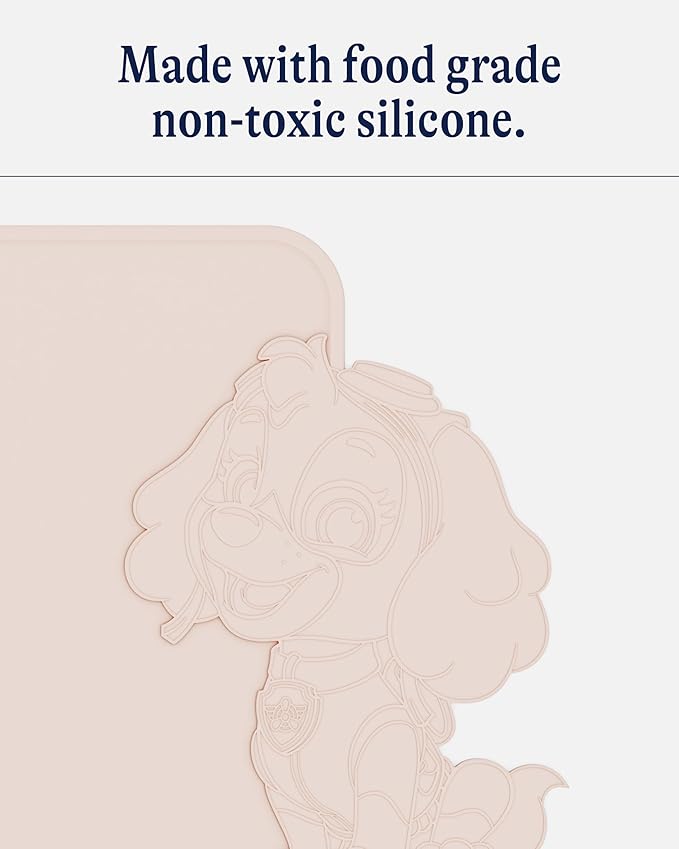 Lalo PAW Patrol Silicone Placemat for Toddlers & Babies - Non-Slip Kids Placemat for Restaurants & Dining Tables - Non-Toxic & BPA Free Safe - for Ages of 4 Months and Up - Skye