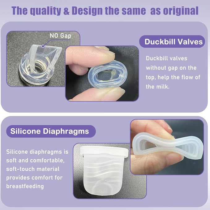 8pcs Duckbill Valves Compatible with Lansinoh Discreet Duo,eufy E10 S1 S1 Pro, NCVI Nuliie NICEGREEN Life S32 Mommed S21 S18 Breast Pump Replacement Pump Parts, S32 Breast Pump Accessories