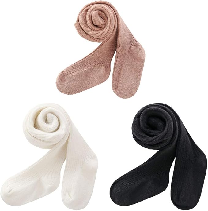 CECORC Baby Girls Tights Toddler Cable Knit Leggings Thick Cotton Infant Stockings Pantyhose 1-10T