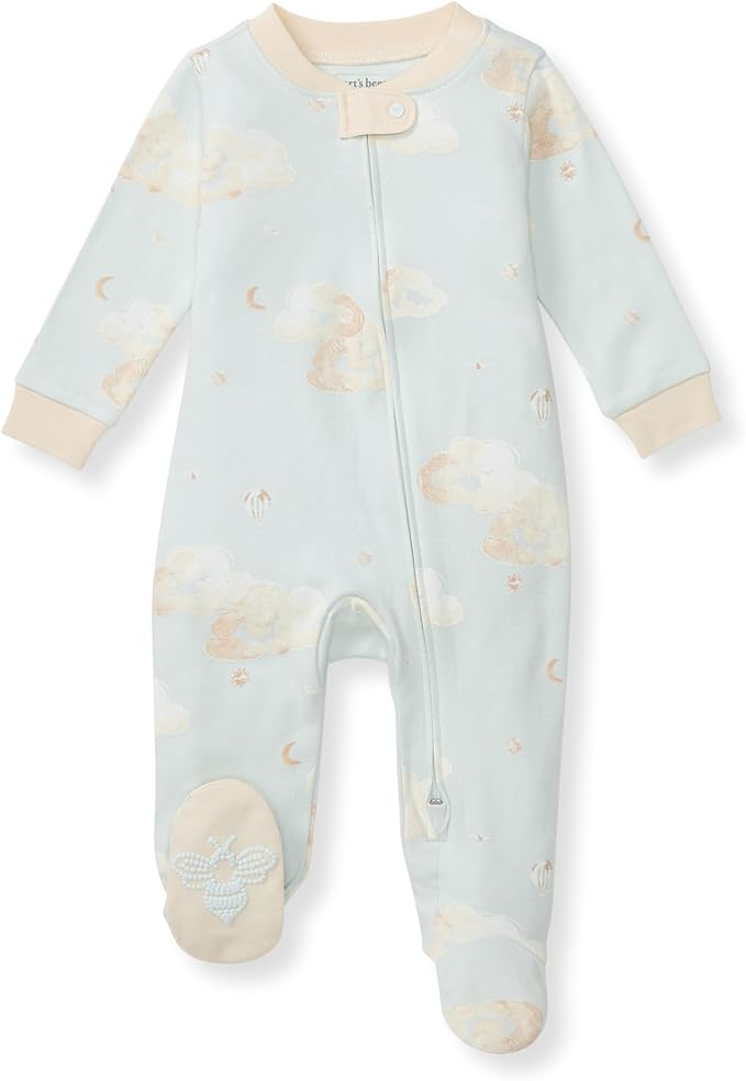 Burt’s Bees Baby Boys' One-Piece Sleep and Play 100% Organic Cotton PJs
