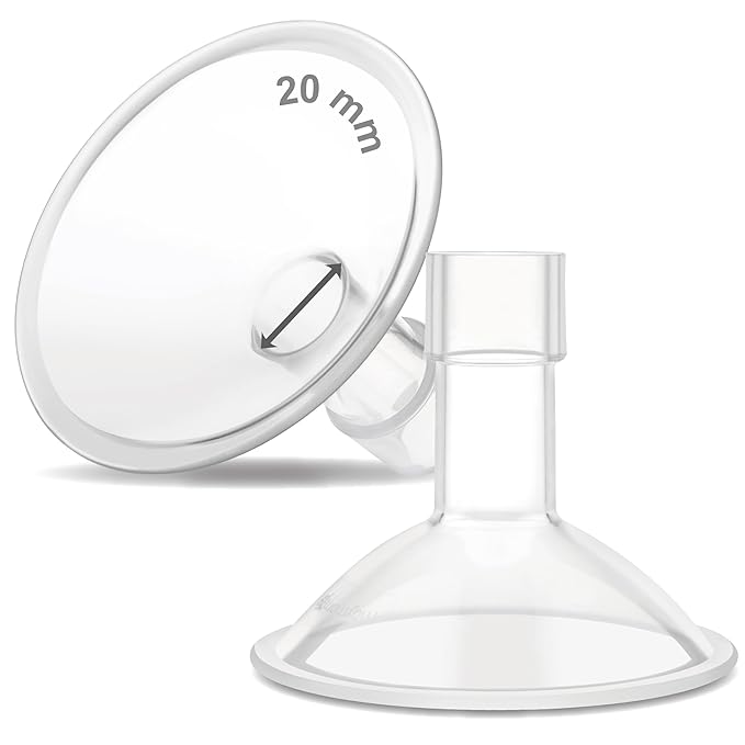 Maymom MyFit Crater Series 20 mm Two-Piece Design Small Breastshield Compatible with Medela Breast Pump Parts; Replace Medela Shields; Fit Flex Connector; 2pc