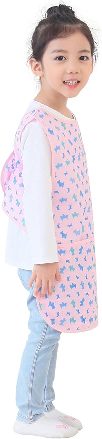 Kids Painting Apron – Waterproof Art Smock for Toddlers & Preschoolers, Messy Play, Baking, Crafts, Cooking, Mealtime