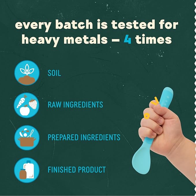 Babylife Organics Stage 2 - Carrot, Apple, Peach & Banana, 3.5 Ounce Pouch (6 Pack) - Heavy Metal Safe, Organic Baby Food