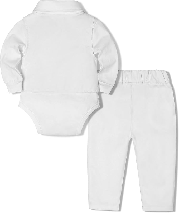 Baby Boy Clothes Suits Infant Gentleman Wedding Outfit Formal Dress Shirt Vest Bowtie Pants 4Pcs Baby Suit Sets