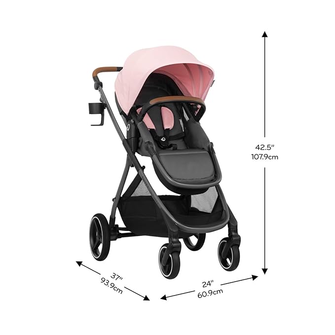 Evenflo Shyft Intuiti Travel System with Revolve180 LiteMax™ NXT Rotating Rear-Facing Lightweight Preemie and Infant Car Seat 3-30 lbs. (Amaranth Pink)