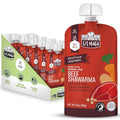 Li’l Hala Baby Food Pouches – Grass-Fed Beef Shawarma & Organic Veggies – Toddler Puree with Meat – High Protein, Healthy Fats – BPA-Free – No Sugar or Hormones – 6+ Months – 3.5 oz (12 Pack)