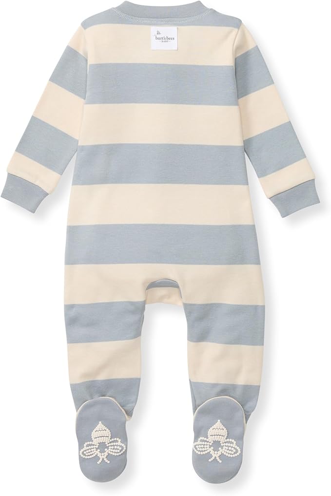 Burt’s Bees Baby Boys' One-Piece Sleep and Play 100% Organic Cotton PJs