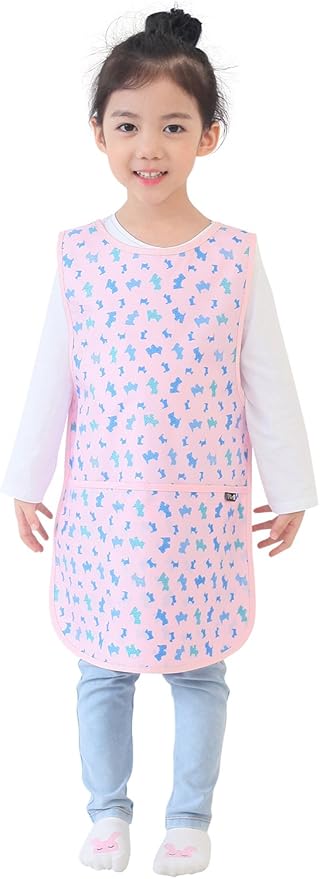 Kids Painting Apron – Waterproof Art Smock for Toddlers & Preschoolers, Messy Play, Baking, Crafts, Cooking, Mealtime