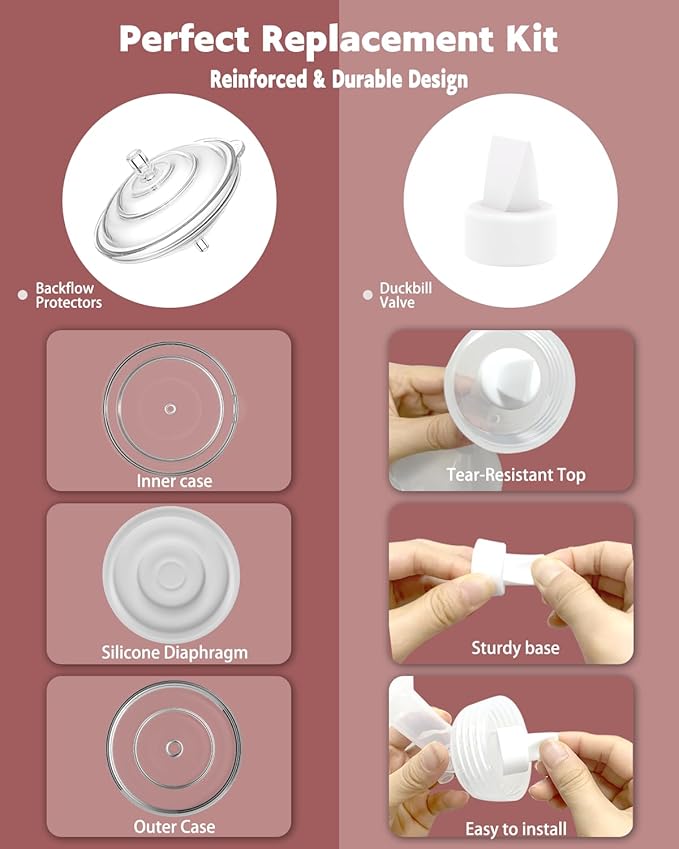 4packs 21mm Full Breast Replacement Pump Parts for Spectra S1 S2 9 Plus Synergy Gold Include 13mm Flange,Valve,Backflow Protector,Tube,Bottle,Caps, Fit for Motif Luna Cimilre Ameda MYA Pump