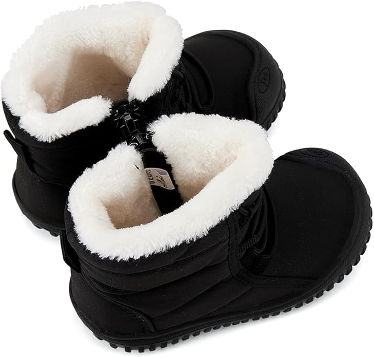 BMCiTYBM Toddler Baby Snow Boots Winter Shoes Boys Girls Cold Weather Baby Faux Fur Shoes