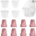 12PC M6 Breast Pump Replacement Accessories, Including 8pcs Duckbill Valve and 4pcs Diaphragms for Momcozy Mobile Style | M6, Replace for Momcozy Pump Parts, Not Original Parts, 12PC Red