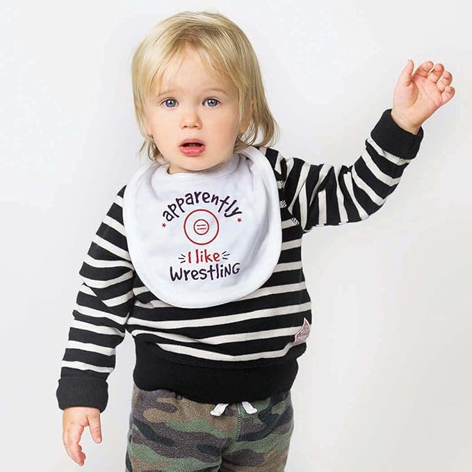 ChalkTalkSPORTS Wrestling Baby & Infant Bibs | Soft Microfiber Wrestle Baby Bibs