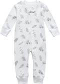 Owlivia Organic Cotton Baby Boy Girl Zip up Sleep 'N Play Pjs, Footless, Long Sleeve