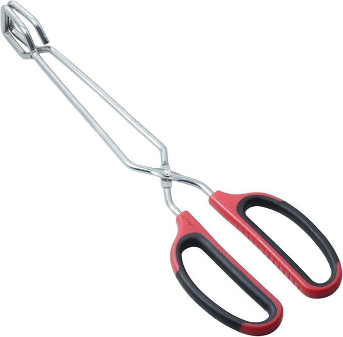 Stainless Steel Scissor Tongs with Comfort-Grip Handle 12-Inch