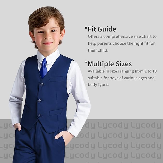 Boys Vest Set Formal Dress Suits Wedding Outfit Dresswear