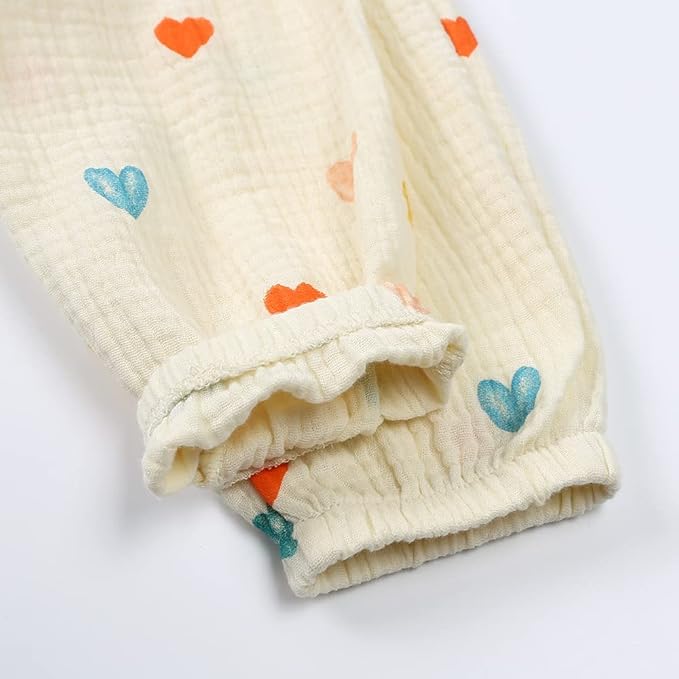 MYGBCPJS Baby Boys Girls Cotton Linen Trousers Kids Casual Ankle Pants Loose Long Bloomers