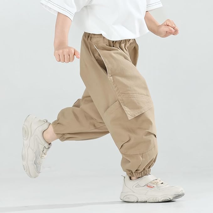 MINI PANDA Toddler Pants Boys& Girls, Relaxed Stretch Twill Toddler Casual Pants