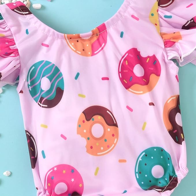 Toddler Girl Baby Ruffles Mermaid Fish Scale Swimsuit One Piece Swimwear Bathing Sunsuit