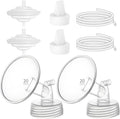 Breastpump Parts Compatible with Spectra S1 S2 9 Plus Motif Luna Ameda MYA Cimilre 20mm Flange Valve Tube Backflow Protector Replacement Kit for Spectra Accessories/Parts