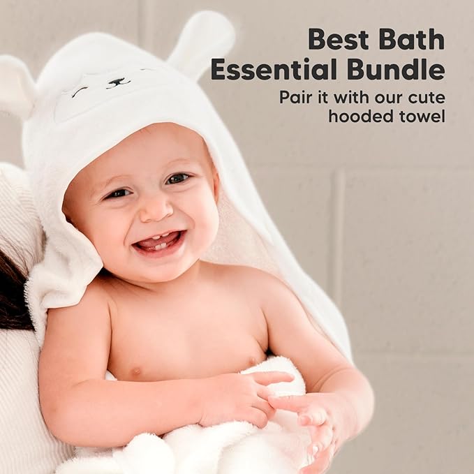 6-Pack Baby Washcloths - Soft Absorbent Viscose from Bamboo Wash Cloths for Babies, Kids, Toddlers, Infant, Newborn Bath Towels, Gentle on Sensitive Skin, 10x10 Reusable Face Towels (Sunshine)