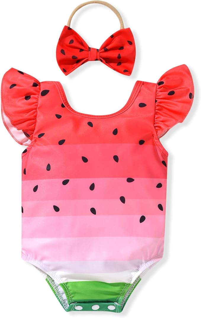 Toddler Girl Baby Ruffles Mermaid Fish Scale Swimsuit One Piece Swimwear Bathing Sunsuit