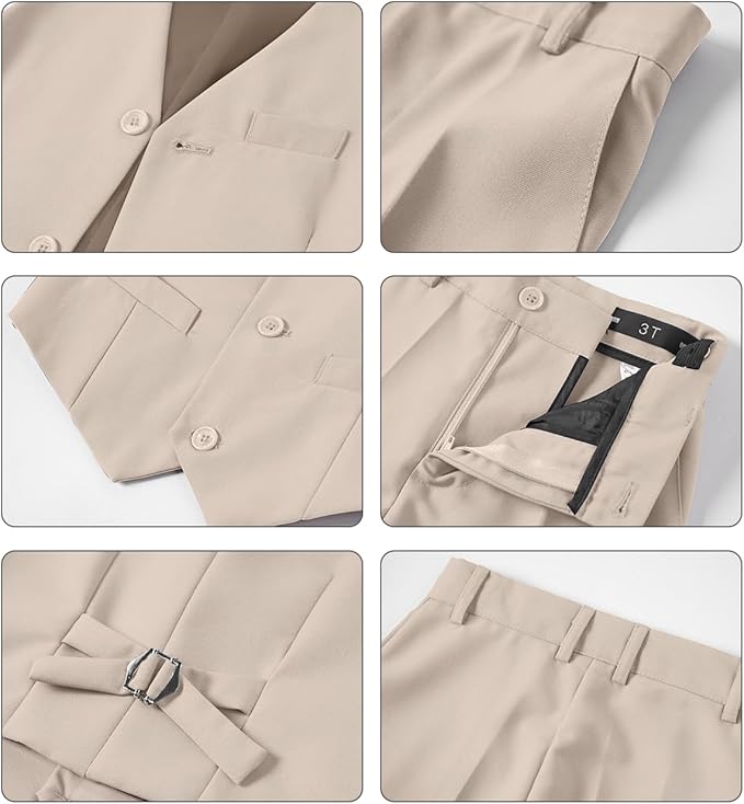Boys Vest Set Formal Dress Suits Wedding Outfit Dresswear