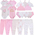 Kiddiezoom Newborn Baby Girl Boy Clothes Baby Outfits Pants Bodysuits Gifts Set Layette Set 0-3 Months