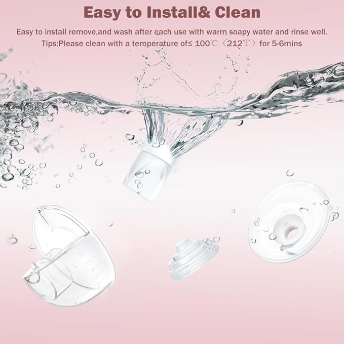 2 Full Set Collector Cup Compatible with Momcozy M5,Only for M5 Breast Pump Replacement Accessories with 24mm Flange, Collector Cup, Duckbill Valve, Diaphragm