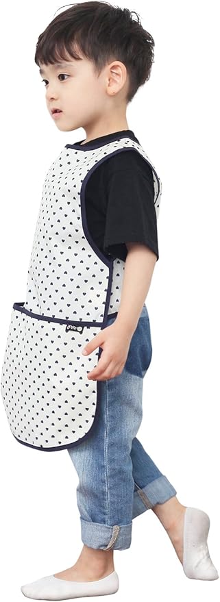 Kids Painting Apron – Waterproof Art Smock for Toddlers & Preschoolers, Messy Play, Baking, Crafts, Cooking, Mealtime