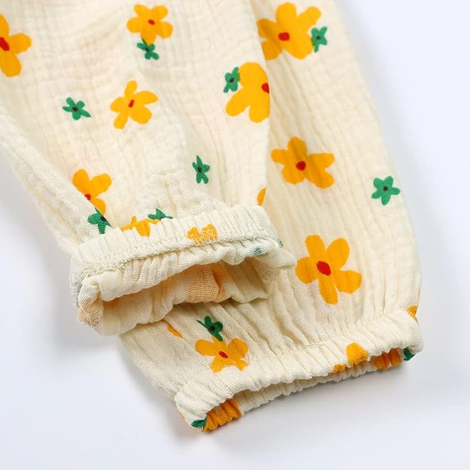 MYGBCPJS Baby Boys Girls Cotton Linen Trousers Kids Casual Ankle Pants Loose Long Bloomers