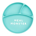 Bella Tunno Suction Plate for Babies & Toddlers, Self-Feeding Dish for Baby Led Weaning, Silicone Divided Plate, Sticks to Highchair Trays & Tables, Microwave & Dishwasher Safe, Meal Monster