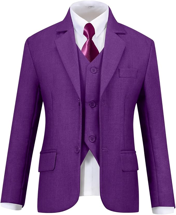 Visaccy Boys Suits Slim Fit Dress Clothes Ring Bearer Outfit