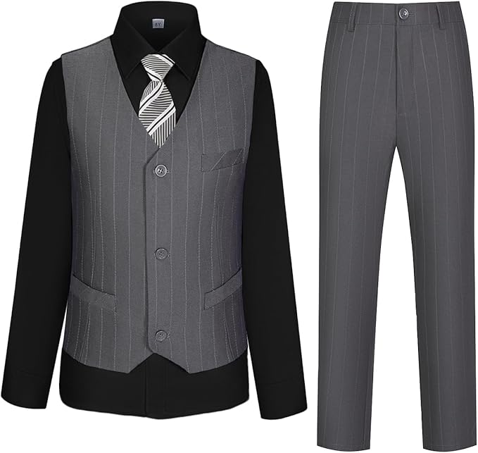 Boys Vest Set Formal Dress Suits Wedding Outfit Dresswear