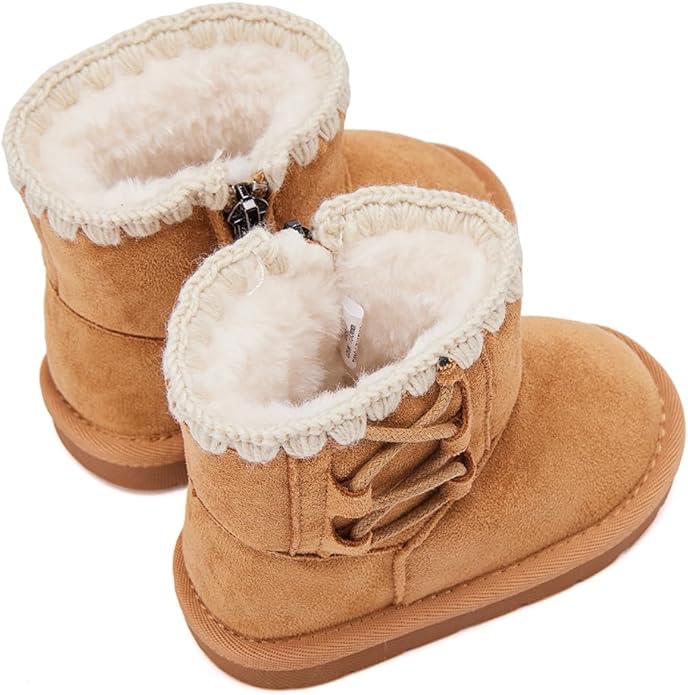 BMCiTYBM Girls Boys Snow Boots Warm Winter Fur Lined Baby Shoes (Infant/Toddler/Little Kid)