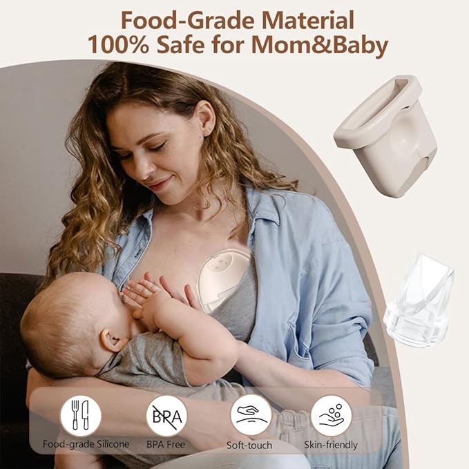 4pcs Breast Pump Parts, 2pcs Duckbill Valves and 2pcs Silicone Diaphragm Compatible with eufy S1 Pro/S1/E10/E20 Wearable Breast Pump, Replace for eufy Pump Parts,Not Original Parts