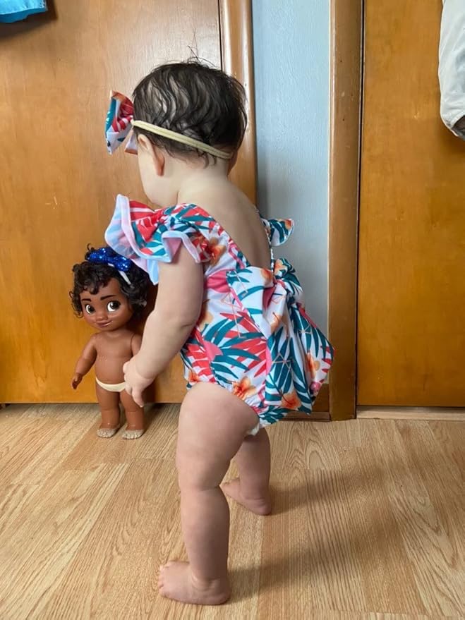 Toddler Girl Baby Ruffles Mermaid Fish Scale Swimsuit One Piece Swimwear Bathing Sunsuit