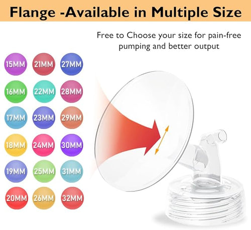16mm Flange and Duckbill Valve Compatible with Spectra S1 Spectra S2 Spectra9 Plus Synergy Gold Breast Pump, Spectra Pump Parts S2 Parts S2 Accessories Replacement