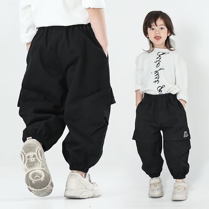 MINI PANDA Toddler Pants Boys& Girls, Relaxed Stretch Twill Toddler Casual Pants