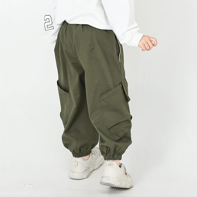 MINI PANDA Toddler Pants Boys& Girls, Relaxed Stretch Twill Toddler Casual Pants