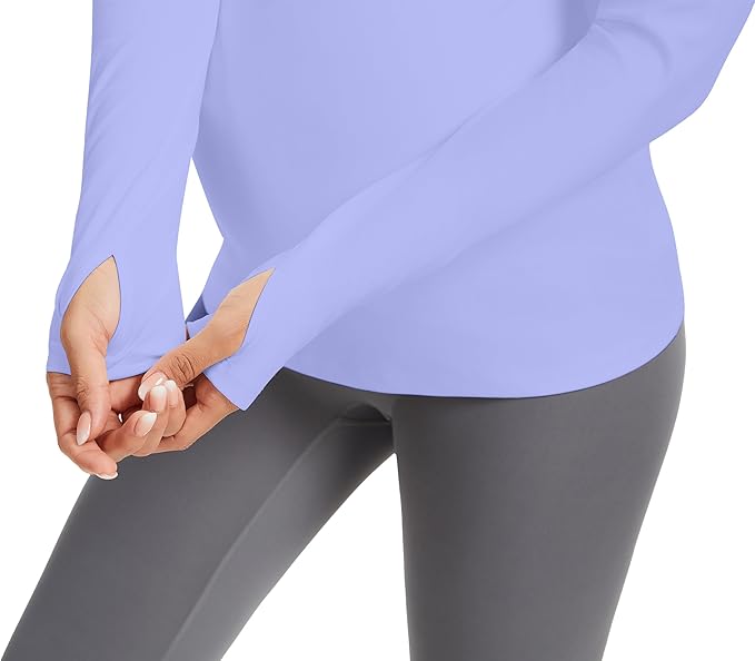 MathCat Maternity Long Sleeve Shirt with Thumbleholes,Pregnancy Casual Tee Blouse Athletic Yoga Workout Tops