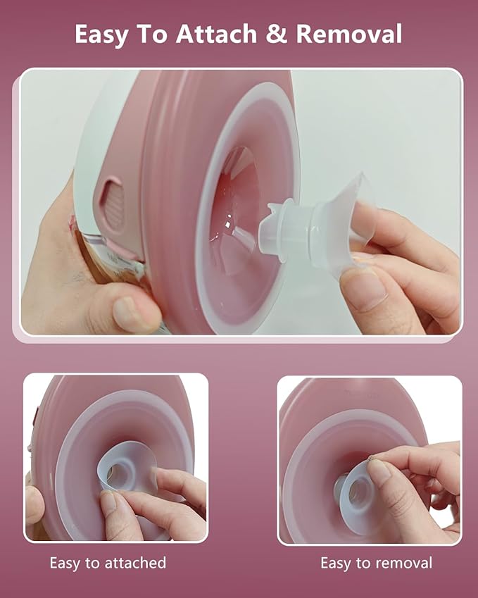 6pcs Updated Silicone Flange Insert 16mm Compatible with Momcozy/Medela/Spectra/Eufy/Lansinoh/TSRETE/Elvie/NCVI/Paruu Breast Pump, for 24mm Flange/Shield, Breastfeeding Essential Replacement Pump Part