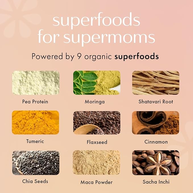 Boobie Body Superfood Protein Pregnancy and Postpartum Meal Replacement Shake, Vanilla Cookie Flavor | 19g Protein | Safe for Lactation & Motherhood | Organic, Vegan, Zero Sugar, 1 Tub (20 Servings)