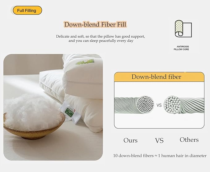 100% Cotton Kids Pillow-14 x 22" Machine Washable Soft and Breathable Youth Pillows for Sleeping Age 5-10years，Perfect Childrens Pillows for Sleeping,Travel,Bed,Kindergarten,Daycare